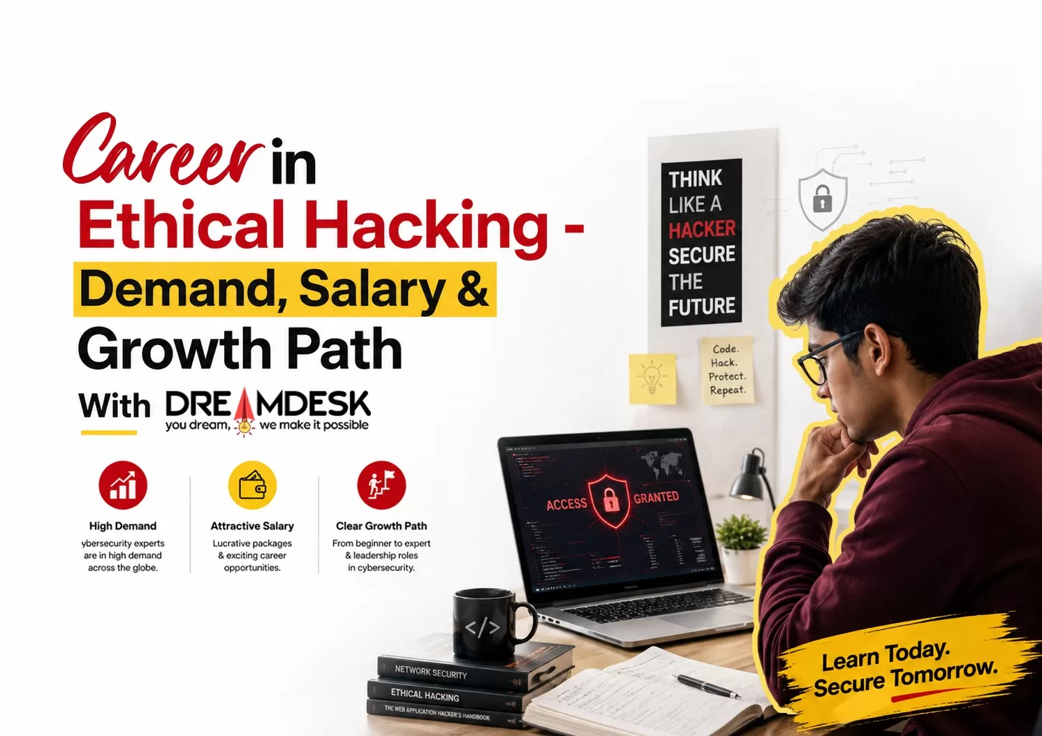 Career in Ethical Hacking - Demand,  Salary & Growth Path With DreamDesk